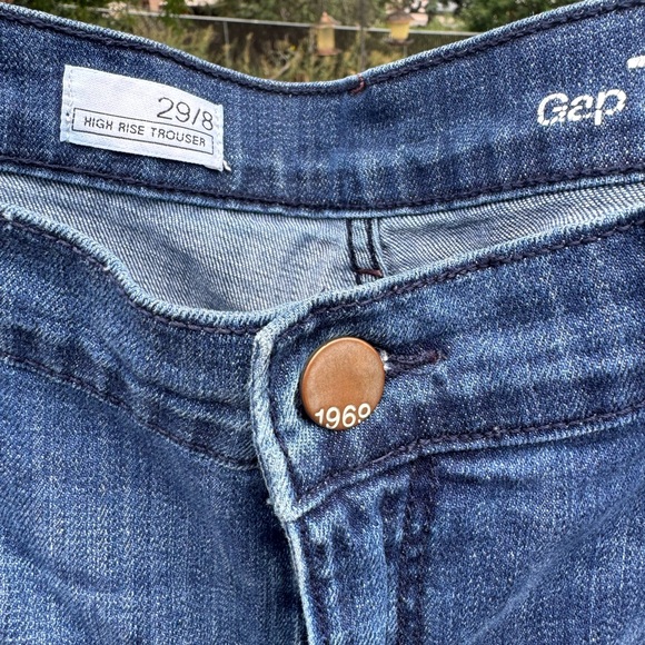 Vintage denim wide legs with front seams - Picture 3 of 6